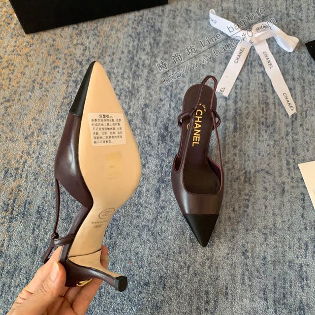 Chanel女鞋 香奈兒2020Cruise新款 小香單鞋 Chanel羊皮高跟涼鞋  naq1119